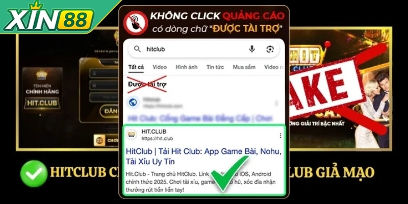 Hitclub giả mạo thương hiệu lan rộng và khó nhận biết